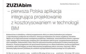 ZUZIAbim – pierwsza Polska aplikacja integrująca projektowanie z kosztorysowaniem w technologii BIM